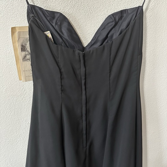 Jessica McClintock Gunne Sax Y2K Strapless Mini Party Dress Black Size 11/12 NWT - Picture 6 of 8